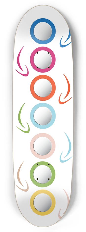 arrows Skateboard Football Shape