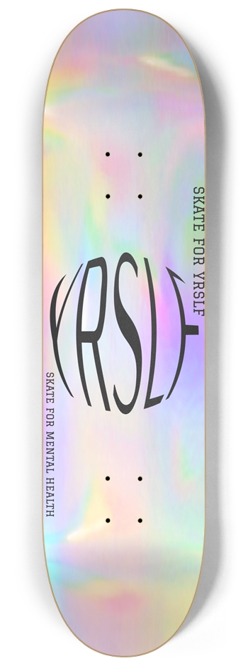 YRSLF logo holographic 8-1/4 Skateboard Deck