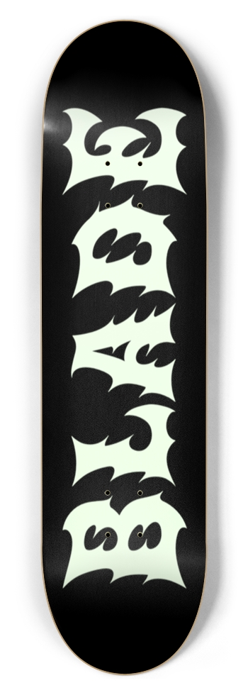 Inverted logo deck (glow in the dark) 8-1/2 Skateboard Deck