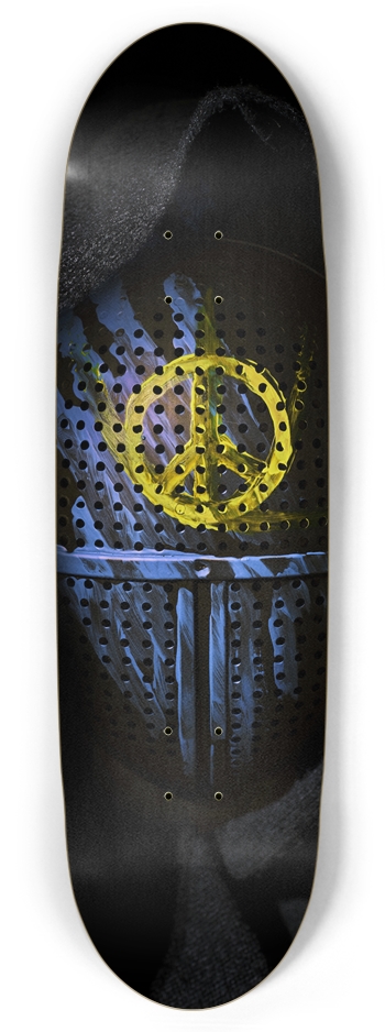 Peace Skateboard Football Shape