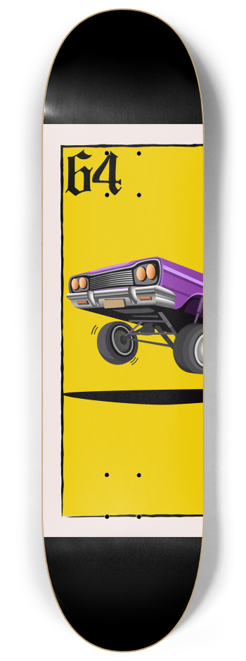 Mexican Loteria Skateboard Lowrider Skateboard #1 8-1/4 Skateboard Deck