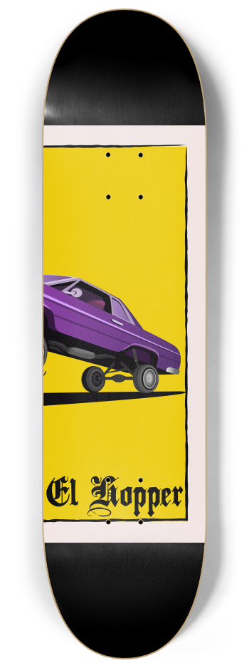 Mexican Loteria Skateboard Lowrider Skateboard #2 8-1/4 Skateboard Deck