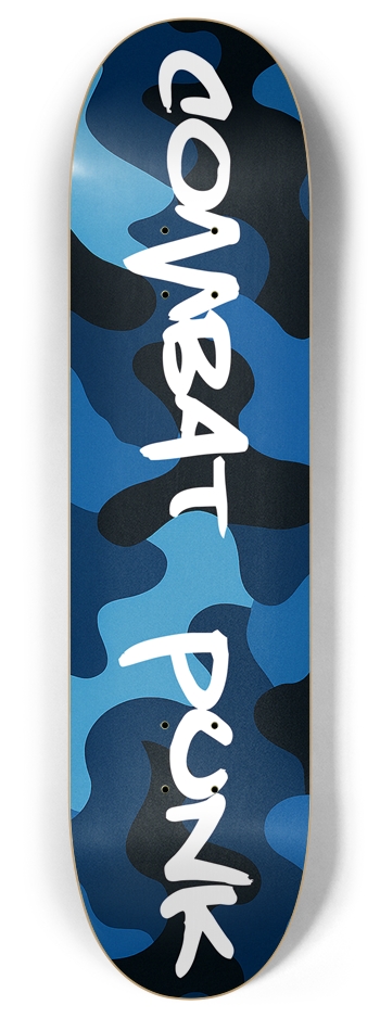 Blue Urban Camo 8 Inch Skateboard Deck