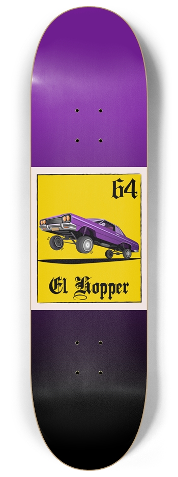 Loteria Skateboard Lowrider Skateboard El Hopper  8-1/4 Skateboard Deck