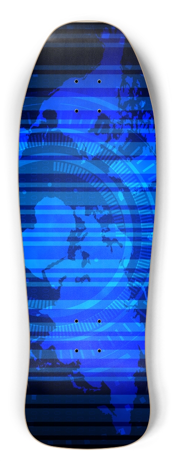 blue world Skateboard Shredder Shape