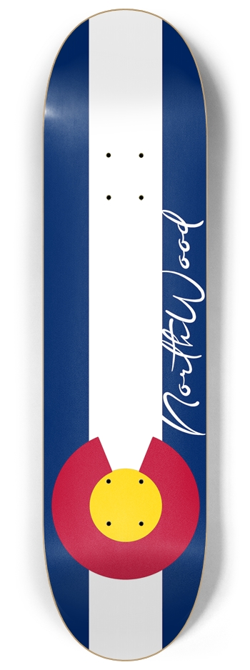 Colorado State Flag 8-1/4 8-1/4 Skateboard Deck