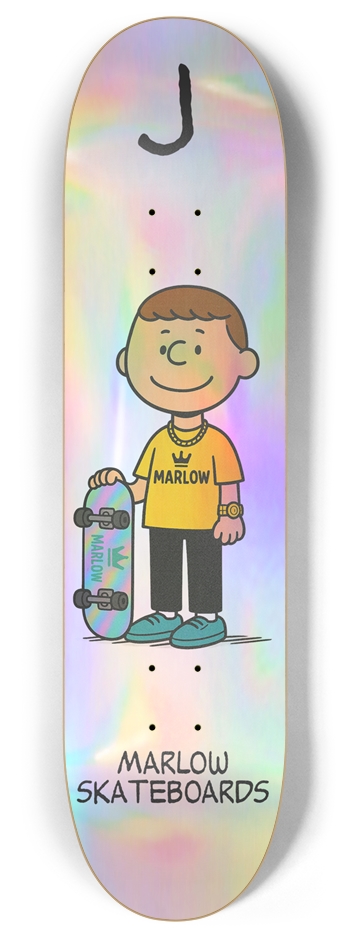 J Cartoon Deck - Holographic 8 Inch Skateboard Deck