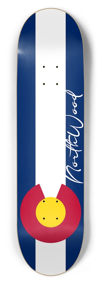 Colorado State Flag 8-1/2 8-1/2 Skateboard Deck