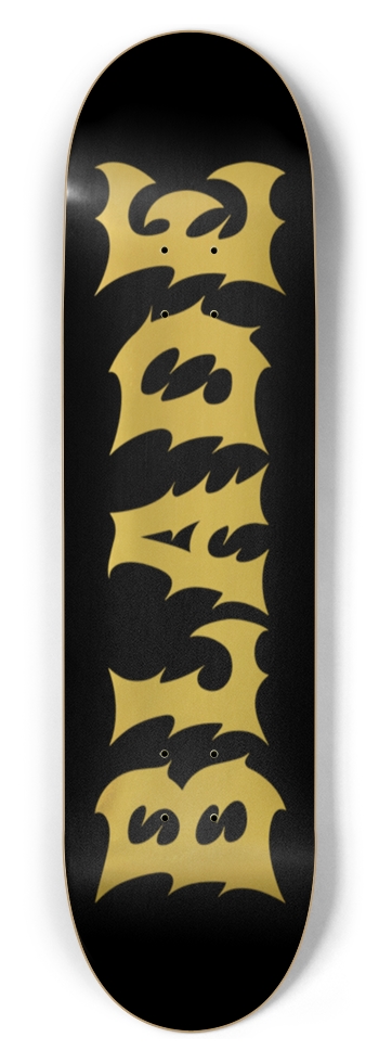 Inverted logo deck (gold graphic) 8-1/2 Skateboard Deck