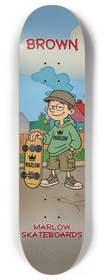Brown Cul-de-Sac Deck 8 Inch Skateboard Deck