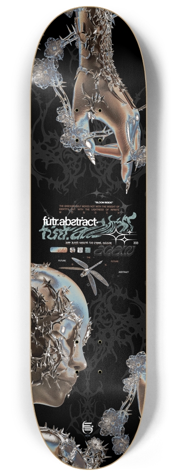 METAMORPHOSIS BLACK DECK LE33 8-1/4 Skateboard Deck