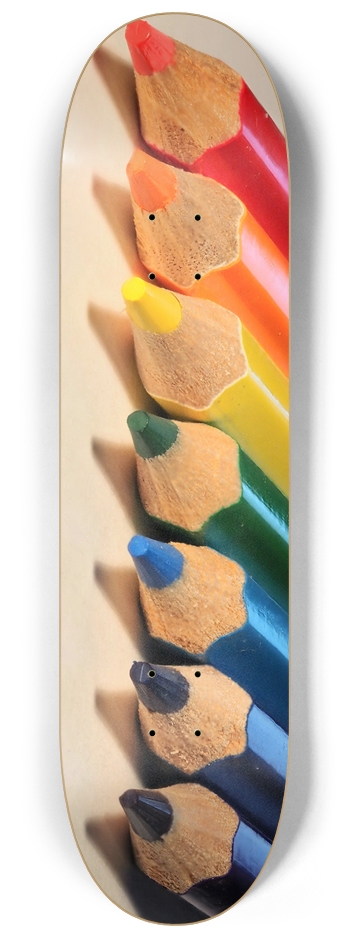 color pencils 8-1/4 Skateboard Deck