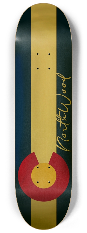 Colorado State Flag Gold 8-1/4 8-1/4 Skateboard Deck