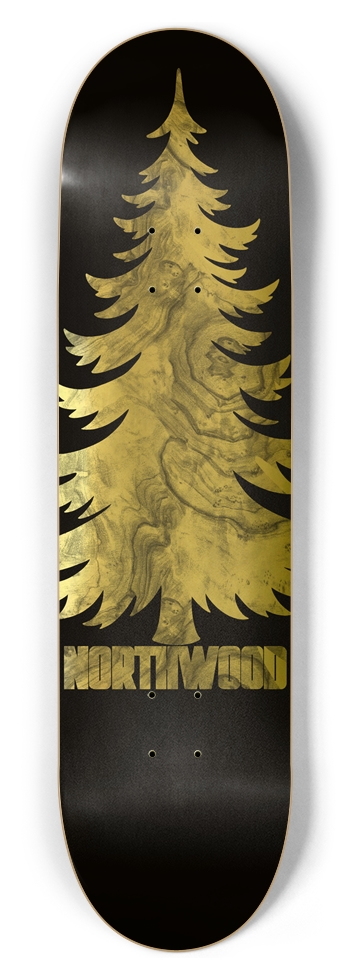 Gold Foil Pine 8-1/2 8-1/2 Skateboard Deck