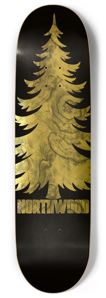 Gold Foil Pine 9 9 Inch Skateboard