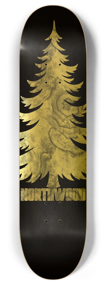 Gold Foil Pine 8 8 Inch Skateboard Deck