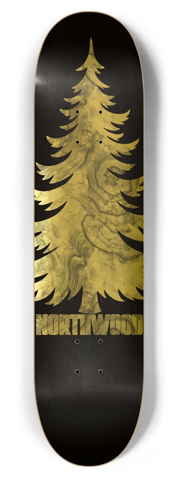 Gold Foil Pine 7-7/8 7-7/8 Skateboard Deck
