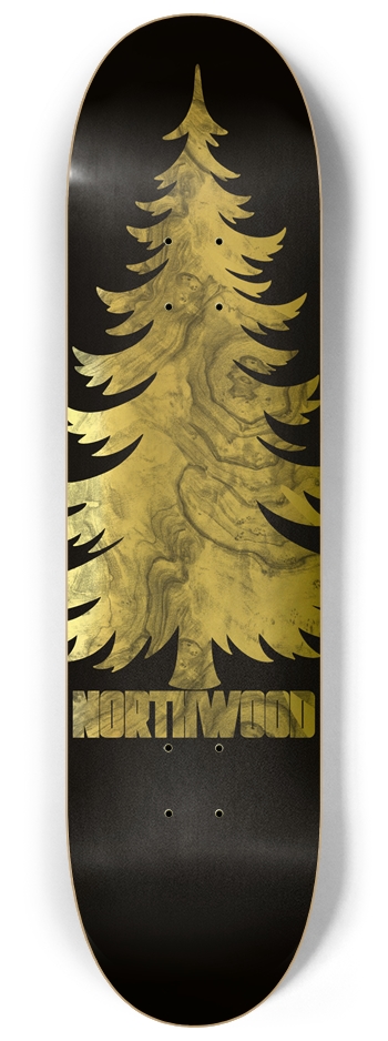 Gold Foil Pine 8-1/4 8-1/4 Skateboard Deck