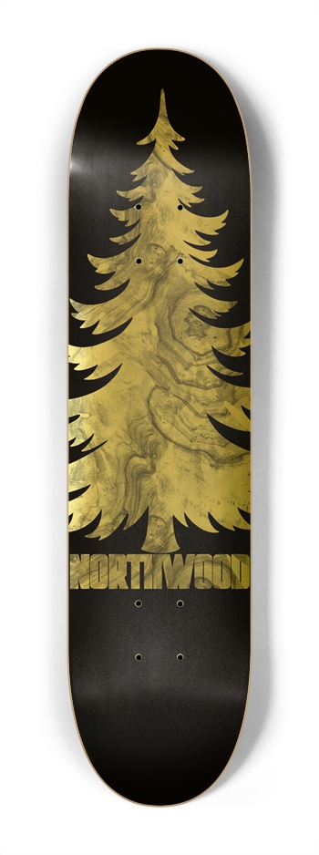 Gold Foil Pine 7-1/4 7-1/4 Mini/Kid Skateboard