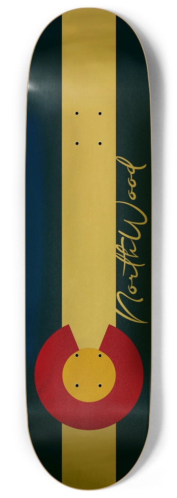 Colorado State Flag Gold 9 9 Inch Skateboard