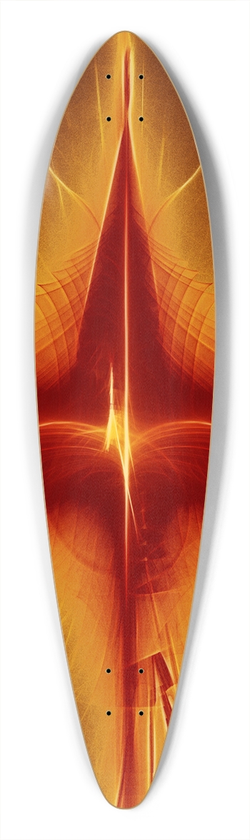 orange lightning Longboard Pintail Longboard
