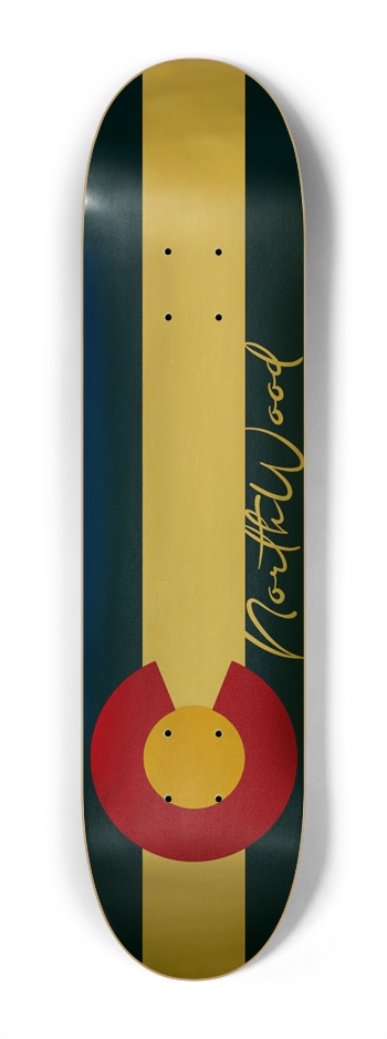 Colorado State Flag Gold 7-1/4 Mini/Kid Skateboard