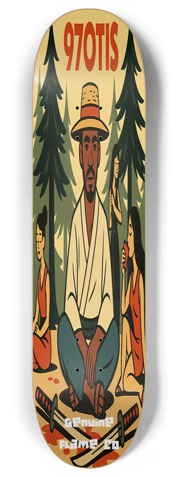 97OTIS ''PINE SAMURAI'' Pro Board #2 8 Inch Skateb 8 Inch Skateboard Deck