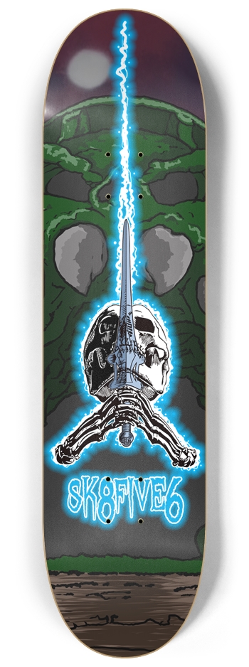 By the Power of Skull and Sword 8-1/4 Skateboard Deck