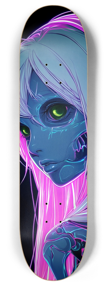 Cyberpunk Skull Doll Skateboard 8 Inch Skateboard Deck