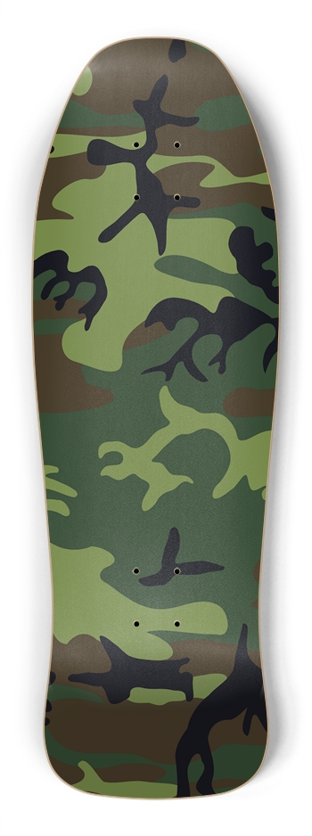 camo Skateboard Shredder Shape