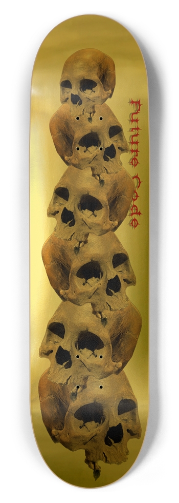 Skull Collector - W8.5” x L32.75” Gold Foil 8-1/2 Skateboard Deck