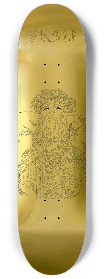 downing in waves of thoughts gold 8-1/4 Skateboard Deck