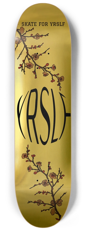 YRSLF circle logo gold 8-1/4 Skateboard Deck
