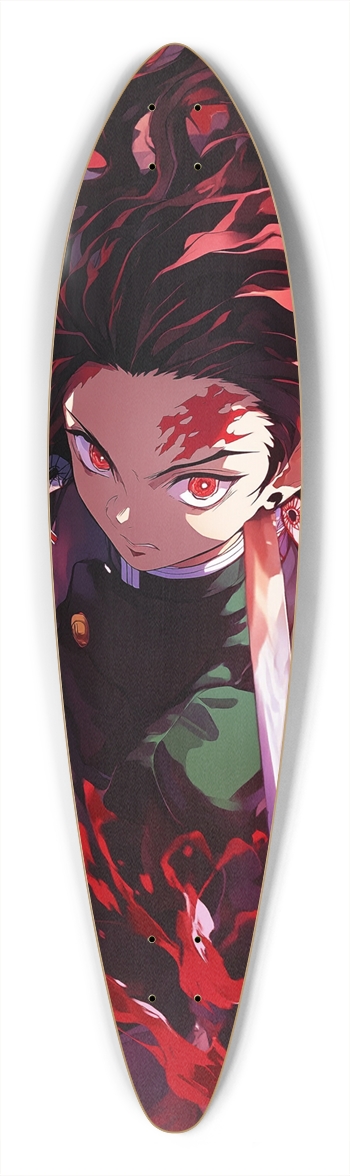 Tanjiro custom Longboard Pintail Longboard