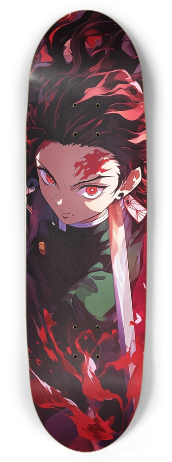 Tanjiro Custom Skateboard Football Shape