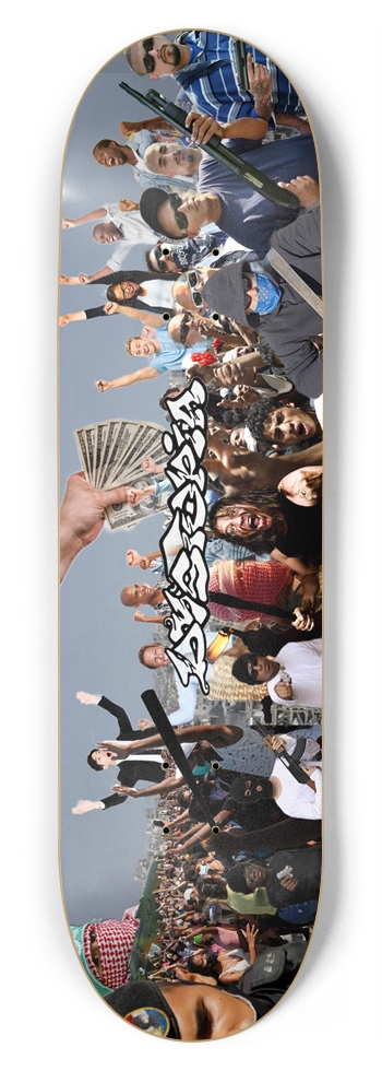 Custom Created Crust Punk Band Dystopia Like Cover Deck 8-3/4 Inch Skateboard