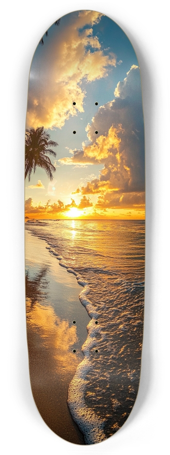 Sunset beach Skateboard Football Shape