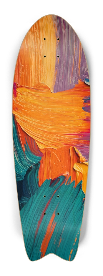 paint stokes Skateboard Fish Tail