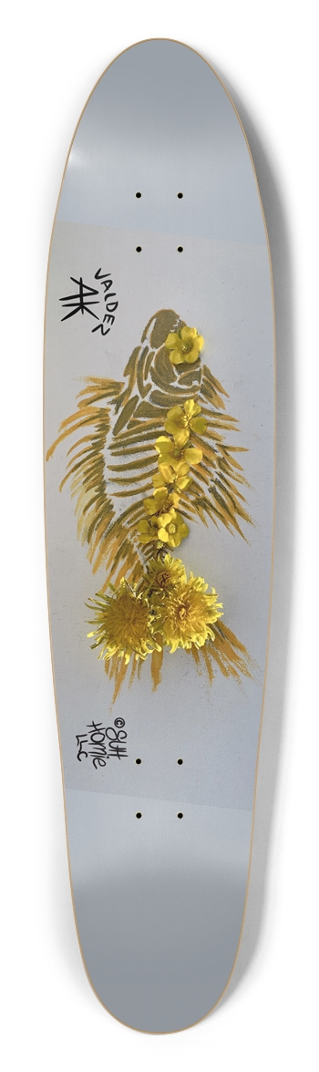 Fish Bones and Alaska Wild Flowers Longboard Longboard Shape