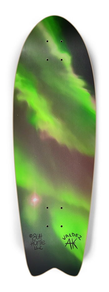 Northern Lights Fish Tail Skateboard