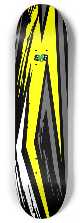 Bold & Yellow 8 Inch Skateboard Deck