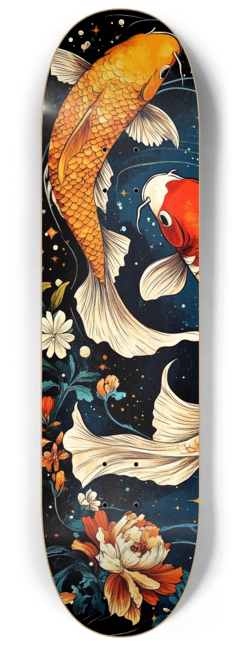 Koi Fish Wall Art Japanese Wall Art Skateboard #1 8-1/4 Skateboard Deck
