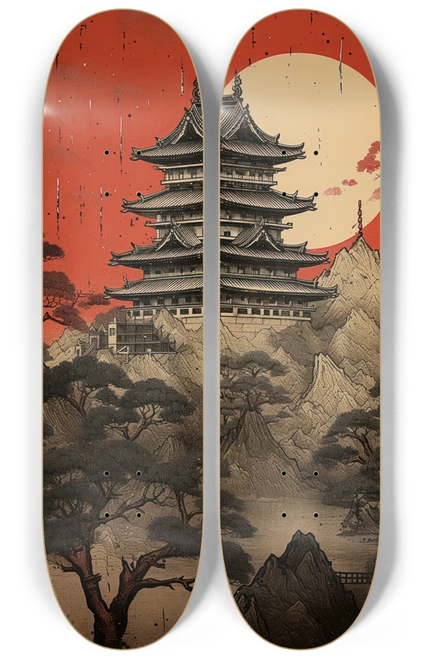 Japanese Wall Art Skateboard Wall Art Two Deck 2 Deck Wall Series