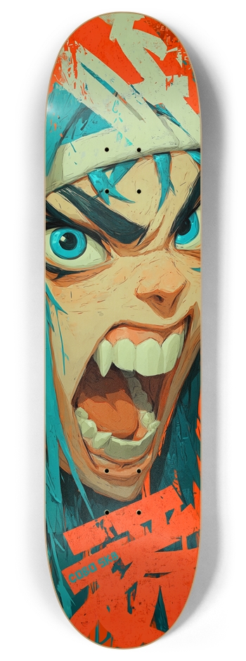Old School Anime Scream Girl Skateboard 8 Inch Skateboard Deck