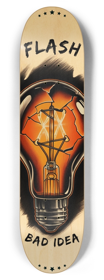 FLASH - BAD IDEA (Wood) 7-7/8 Skateboard Deck