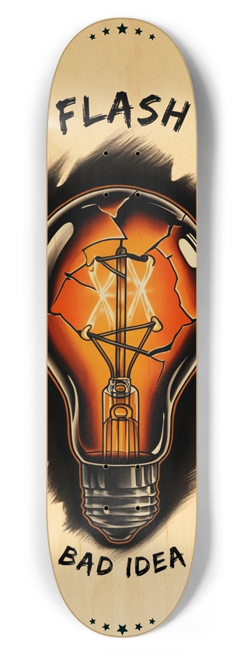 FLASH - BAD IDEA (Wood) 7-3/4 Skateboard Deck