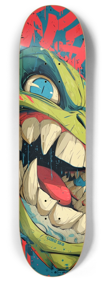 Vintage Monster Cat Skateboard 8 Inch Skateboard Deck