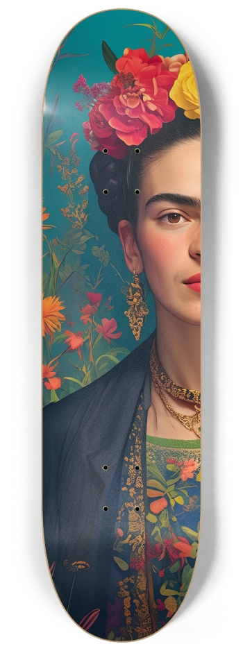 Frida Wall Art Mexican Wall Art Skateboard Art #1 8-1/4 Skateboard Deck