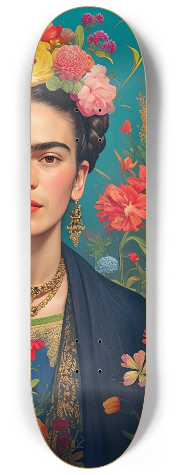 Frida Wall Art Mexican Wall Art Skateboard Art #2 8-1/4 Skateboard Deck