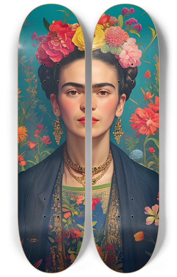 Frida Wall Art Mexican Wall Art Skateboard Art 2 Deck Wall Series